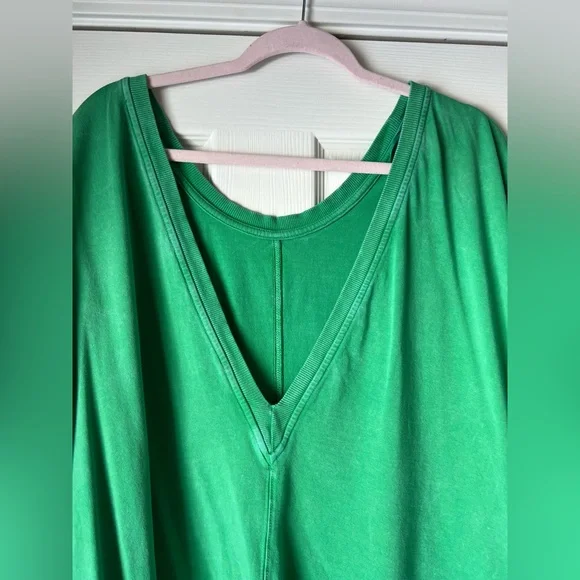 Free People Hot Shot Tee Romper in Green Sheen size Large - Picture 4 of 8